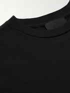 Fear of God - Logo-Flocked Cotton-Jersey T-Shirt - Black