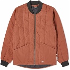 Dickies Men's Premium Collection Quilted Jacket in Mahogany