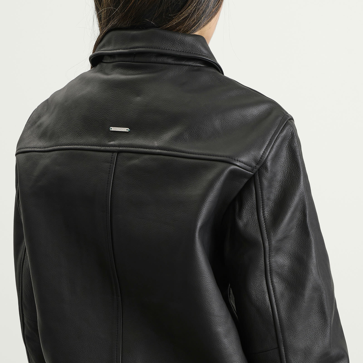 Deadwood Women's Bruno Upcycled Leather Jacket in Black