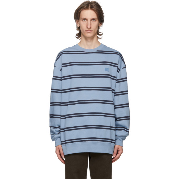 Photo: Acne Studios Blue Striped Patch Sweatshirt