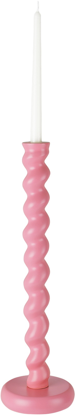 POLSPOTTEN Pink Twister XL Candle Holder