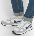 Nike - Air Vortex Leather-Trimmed Suede, Nylon And Mesh Sneakers - Men - Gray