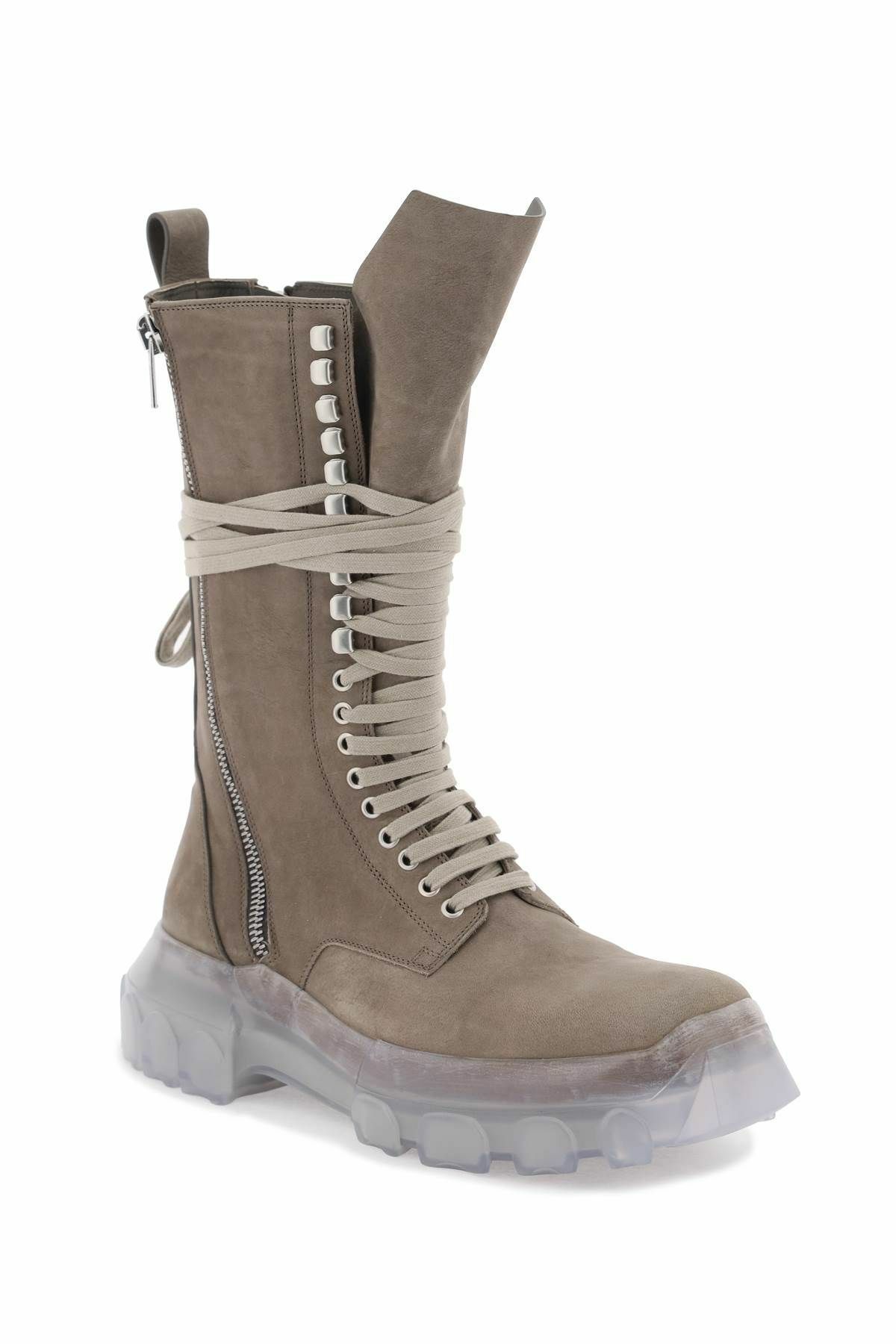 個人装備 RICK OWENS Army Tractor Combat 43 Rick Owens Army Tractor Leather Boots | Black | FARFETCH