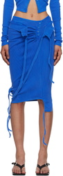 Ottolinger Blue Knee-Length Rib Midi Skirt
