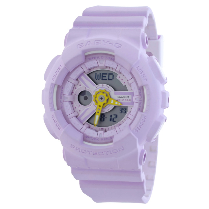 Photo: Casio Baby-G World Time Quartz Analog-Digital Purple Dial Ladies Watch BA-110AH-6ADR