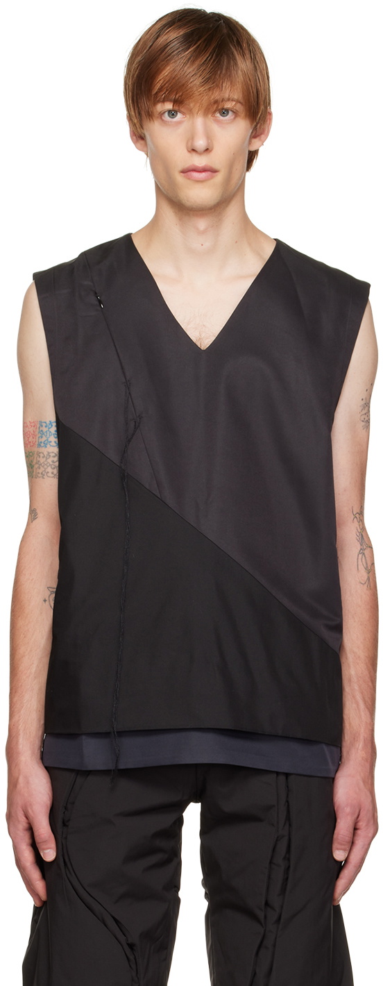 ænrmòus Black 'Asynmetrical But Symmetrical' Vest