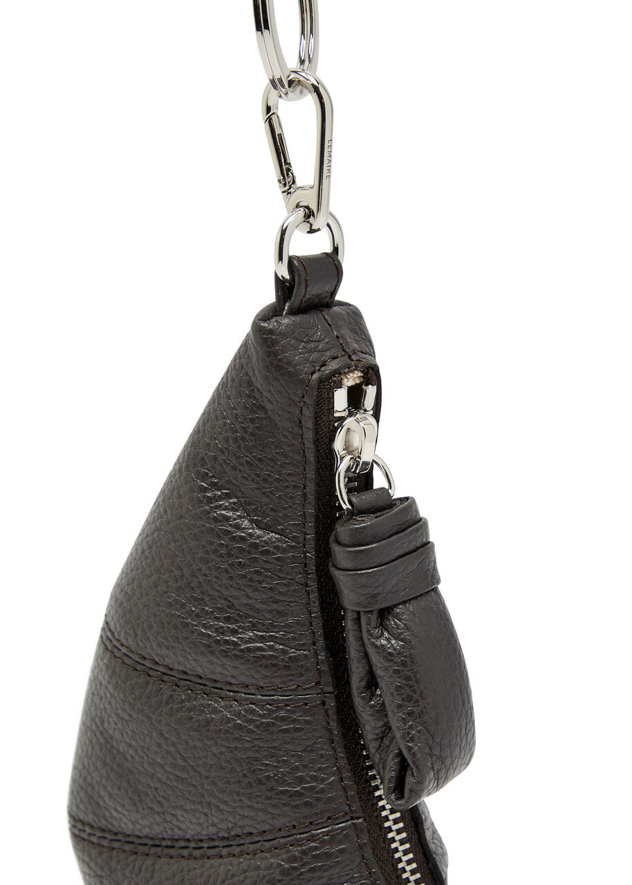 Lemaire Croissant Leather Cross-body Coin Purse - Chocolate - One Size