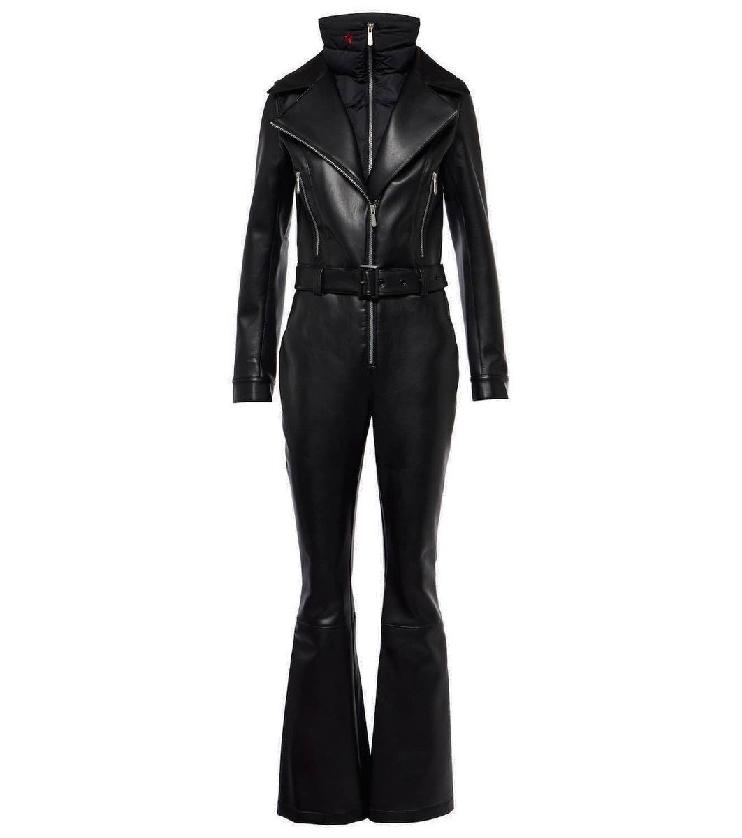 Perfect Moment Belted faux leather ski suit Perfect Moment