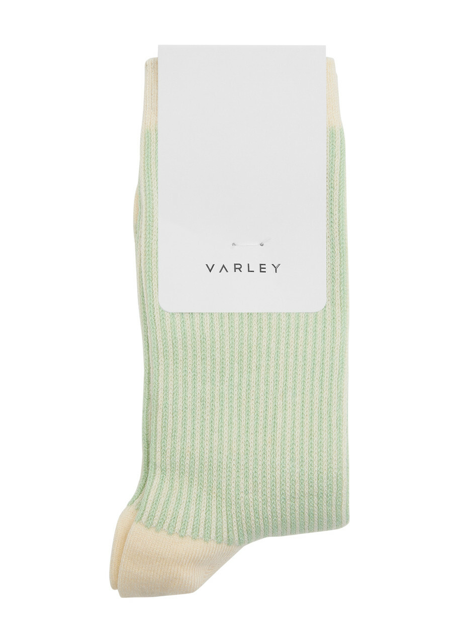 Varley Ormand Striped Knit Socks Sage