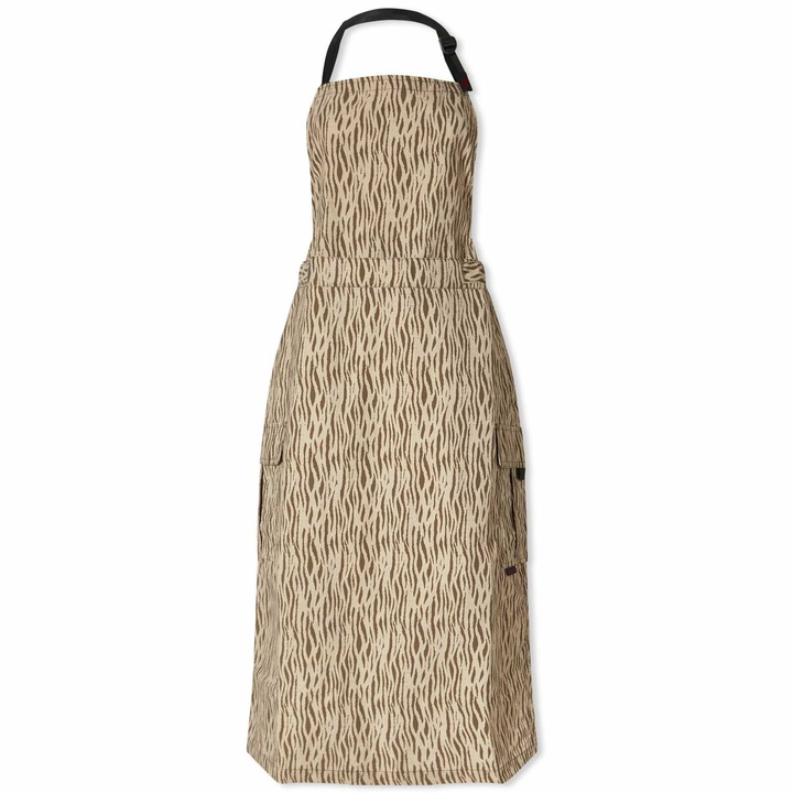 Photo: Gramicci Women's Nylon Tussah Apron Midi Dress in Tribal Olive