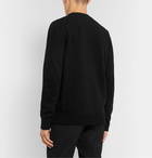 Alexander McQueen - Slim-Fit Suede Elbow-Patch Embellished Wool and Cashmere-Blend Sweater - Black