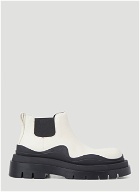 Lug Ankle Boots in White