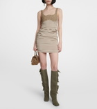 The Mannei Almeria ruched silk-blend minidress
