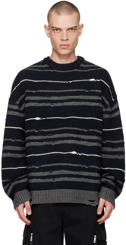 Photo: Juun.J Multicolor Crewneck Sweater