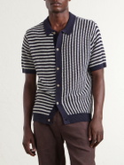 Onia - Striped Knitted Linen Shirt - Blue