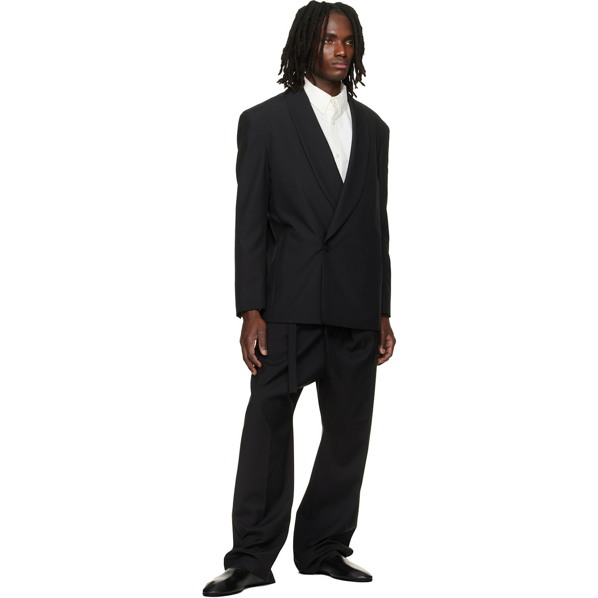 Fear of God Black Double-Breasted Shawl Collar Blazer