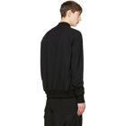 Rick Owens Black Raglan Bomber Jacket