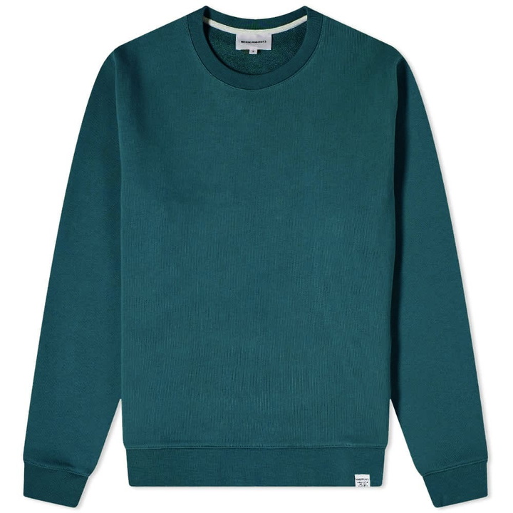 Photo: Norse Projects Men's Vagn Classic Crew Sweat in Sea Blue