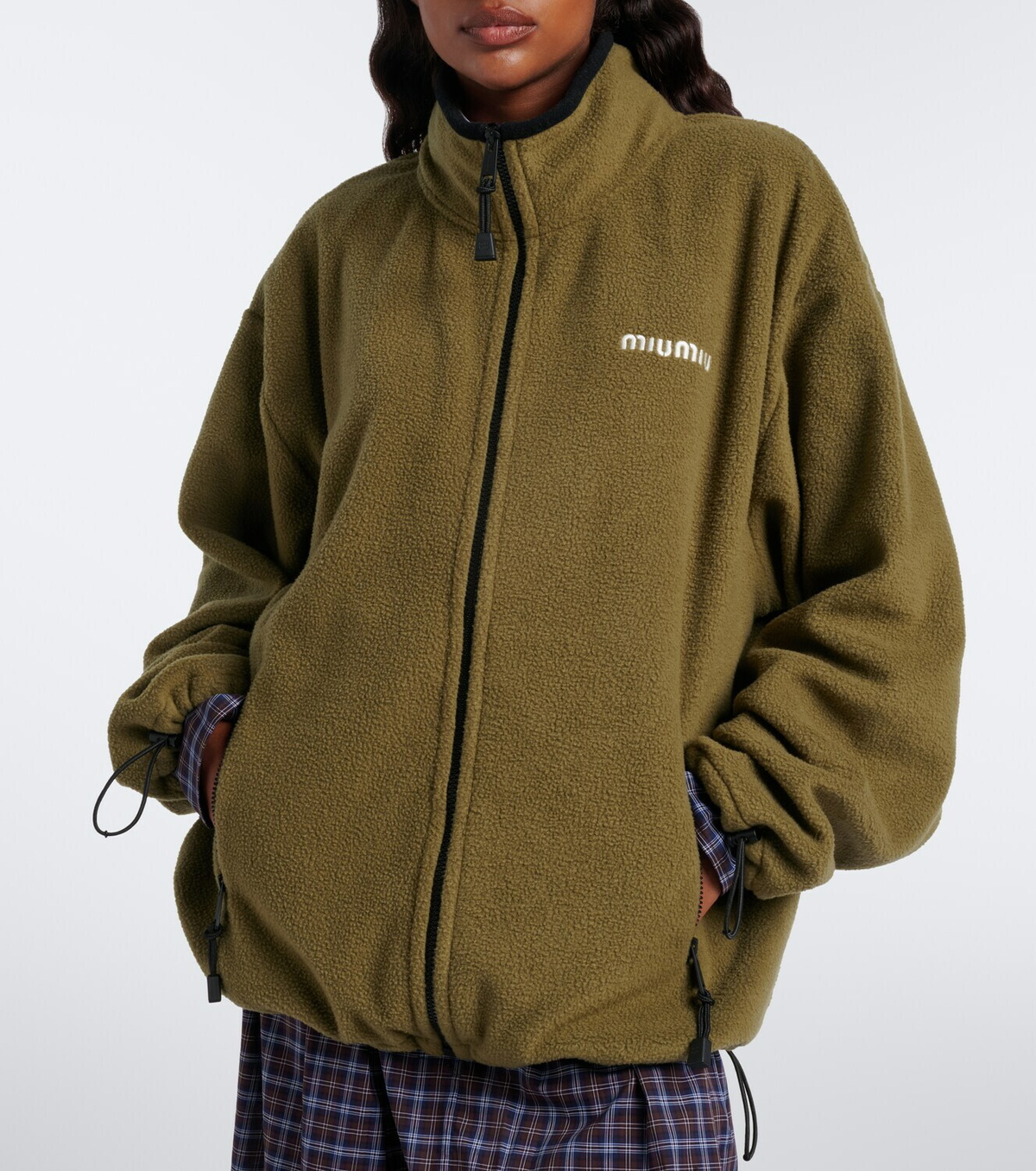 Miu Miu Oversized fleece jacket