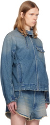 Random Identities Blue Washed Zipped Denim Jacket