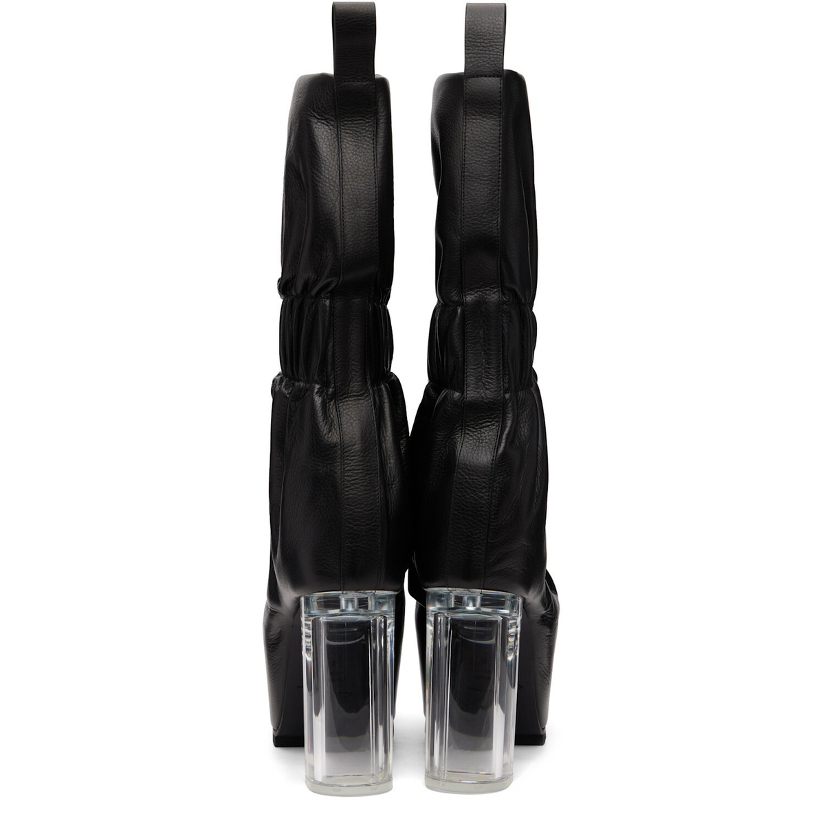 Rick Owens Black Tower Pull-On Cuffed Taquito Boots