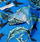Givenchy - Camp-Collar Printed Silk Shirt - Blue