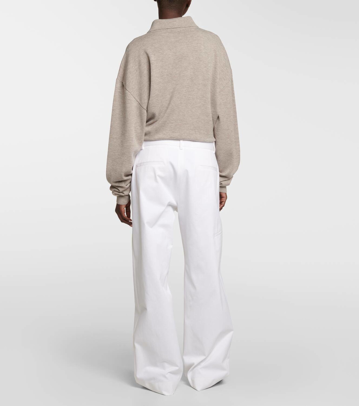 The Row Perseo cotton and silk wide-leg pants The Row
