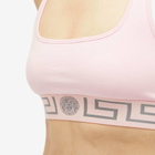 Versace Women's Greca Sports Bralet in Pale Pink