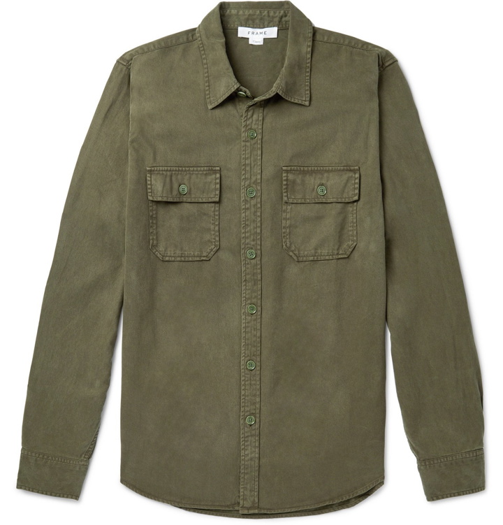 Photo: FRAME - Lyocell and Cotton-Blend Shirt - Green