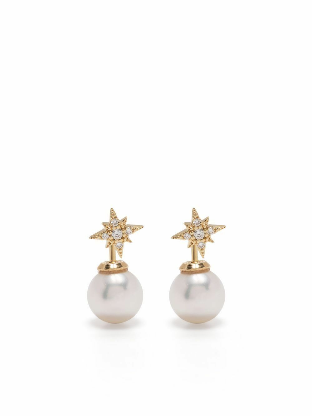 MIZUKI☆18K Yellow Gold Pearl And Diamond Stud Earrings Mizuki 14k Gold Pearl and Diamond Stud Earrings | Neiman Marcus