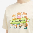 Maison Kitsuné Men's Surfing Foxes Comfort T-Shirt in Paper