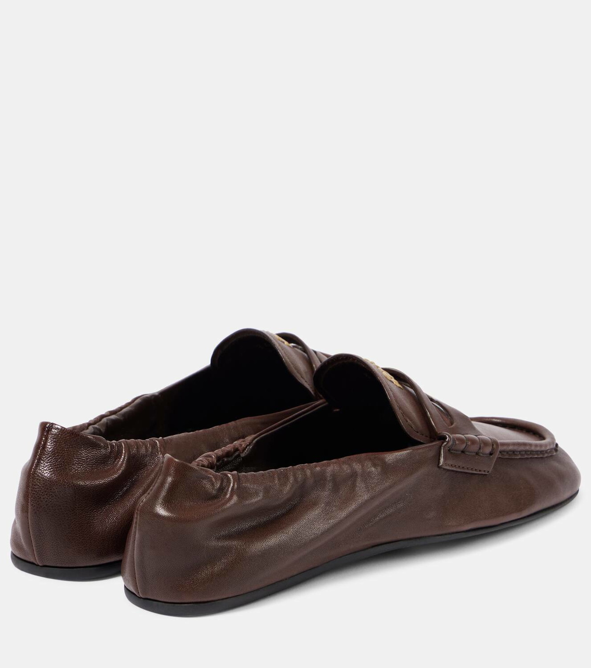 Miu Miu Logo leather penny loafers