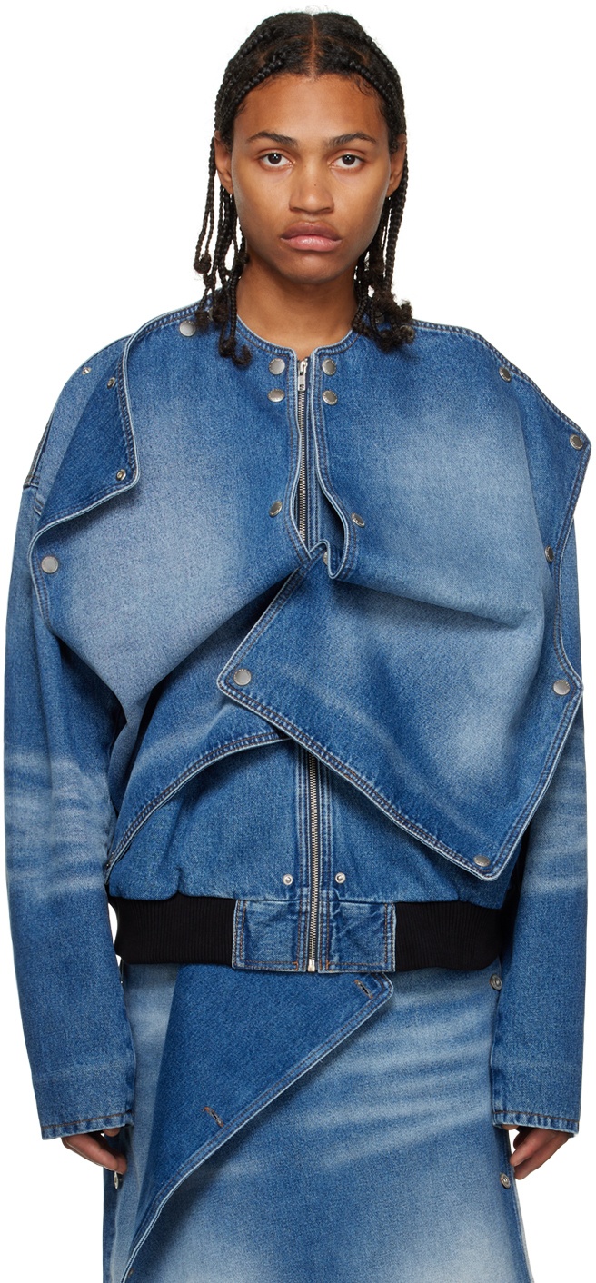 Photo: Y/Project Blue Snap Off Denim Jacket