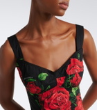 Dolce&Gabbana Floral cotton-blend bustier