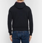 Moncler - Cotton and Quilted Shell Down Zip-Up Hoodie - Men - Navy