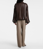 Loewe Layered leather jacket