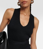 Joseph Sleeveless ribbed-knit top