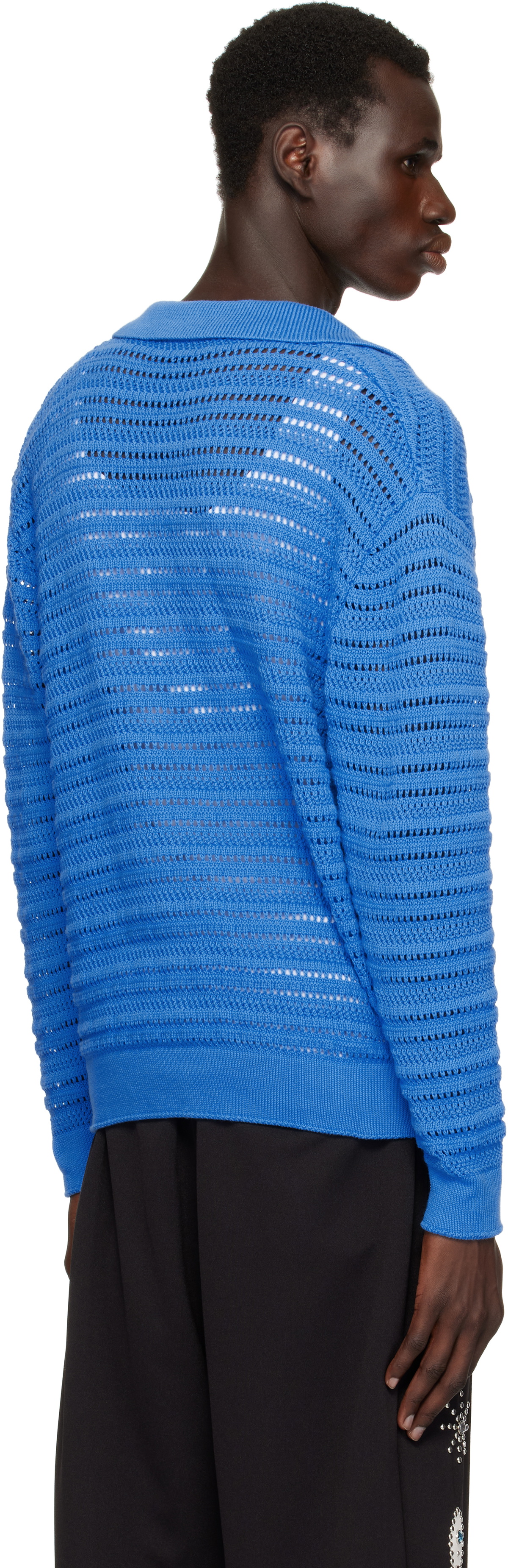 Dunst Blue Open Collared Cardigan