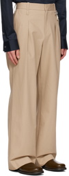 Wooyoungmi Beige Pleated Trousers