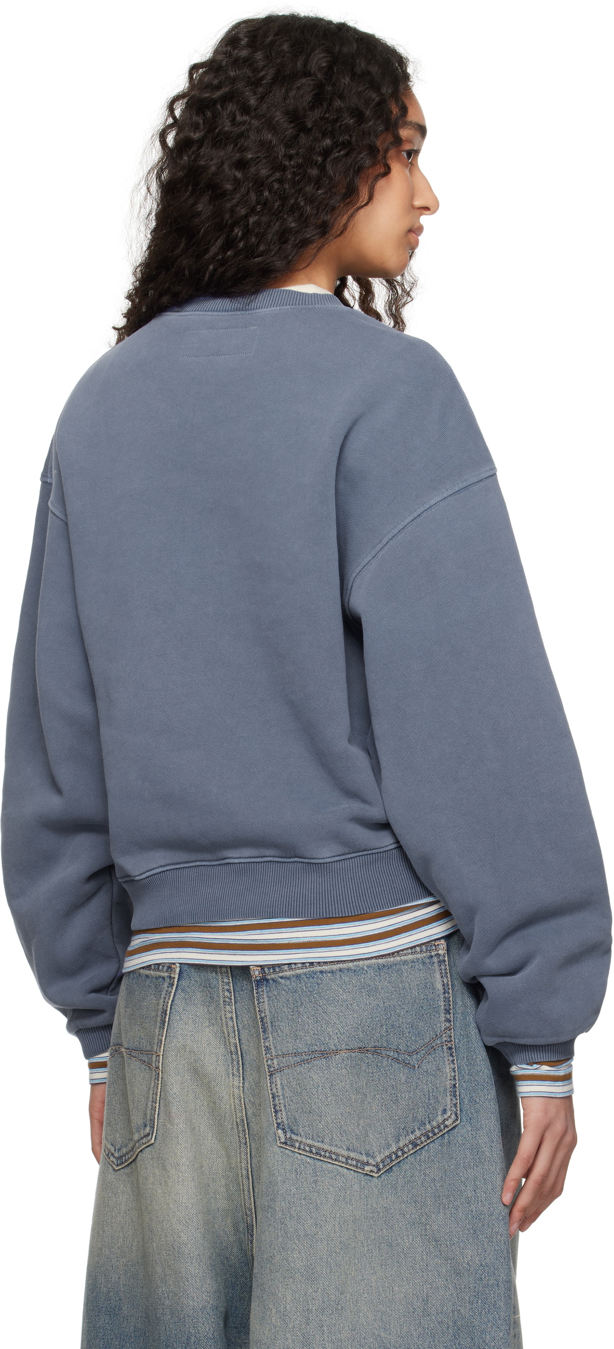 ERL Blue 'ERL' Crewneck Sweatshirt