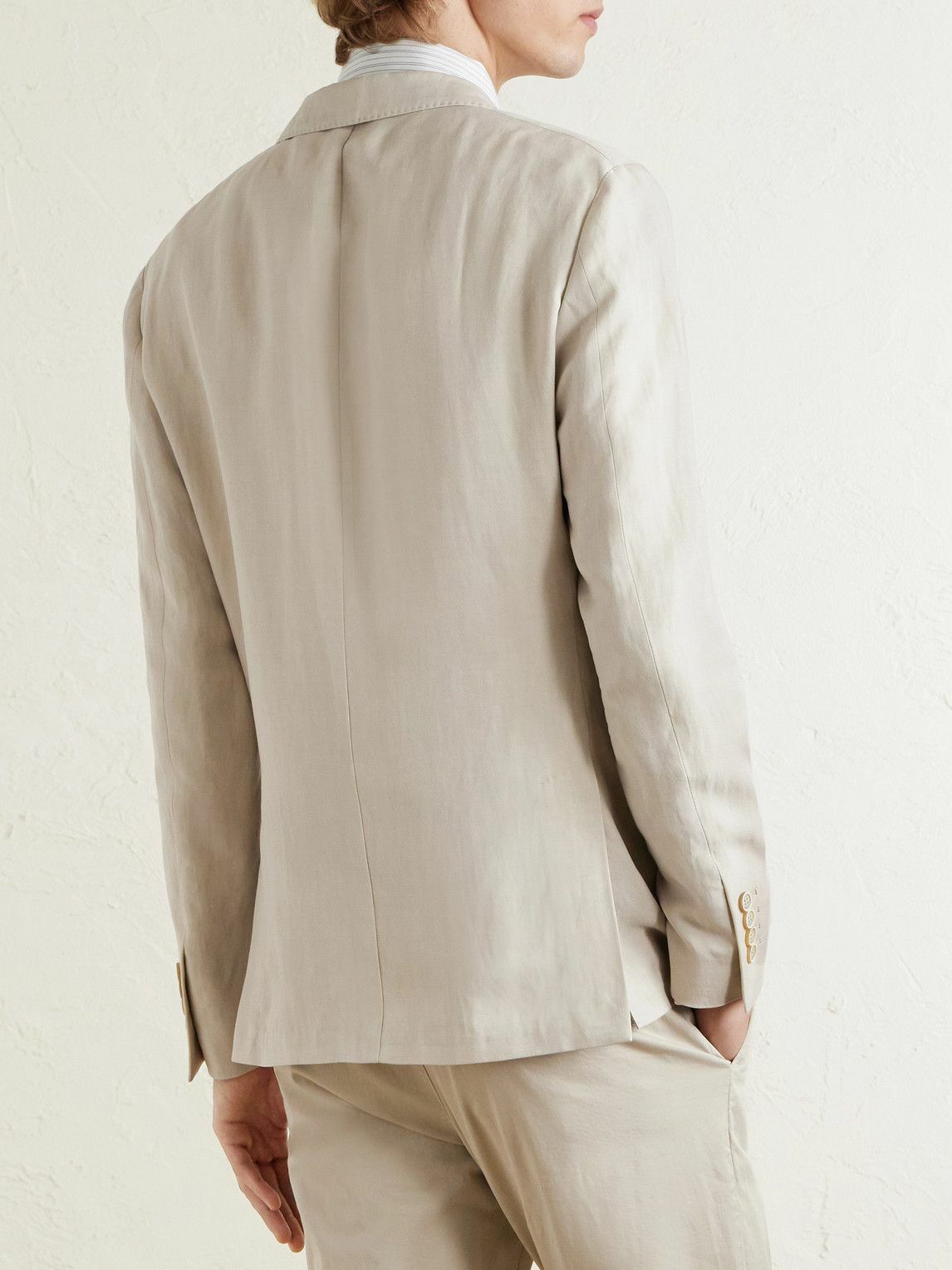 Eleventy - Lyocell and Linen-Blend Suit Jacket - Neutrals