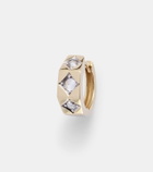 Marie Lichtenberg Ecrou Small 18kt gold single hoop earring with diamonds