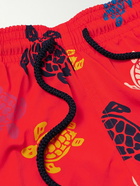 Vilebrequin - Moorise Straight-Leg Mid-Length Printed Recycled Swim Shorts - Red