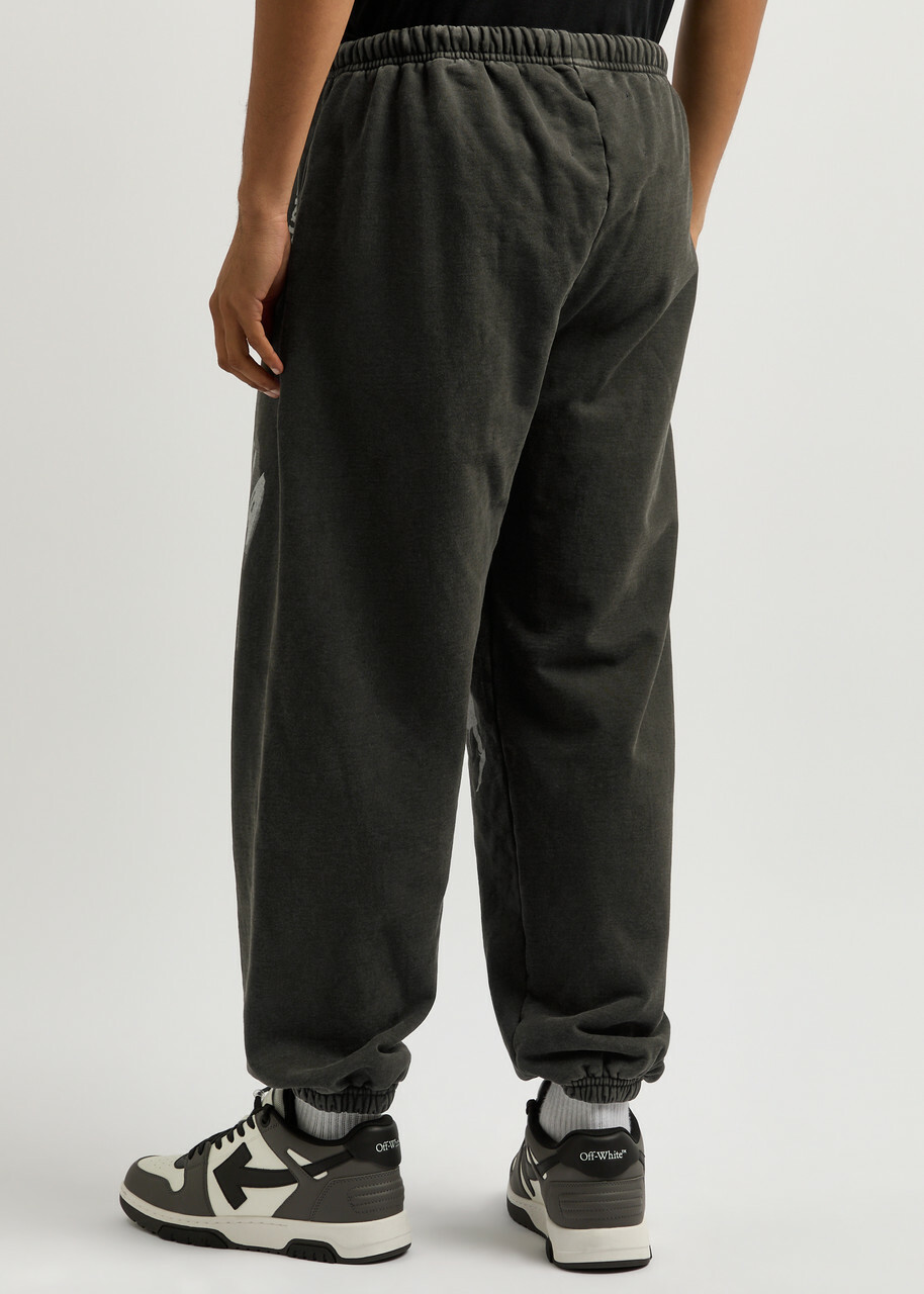 Rivington Roi Rebis Enemy Printed Cotton Sweatpants Black