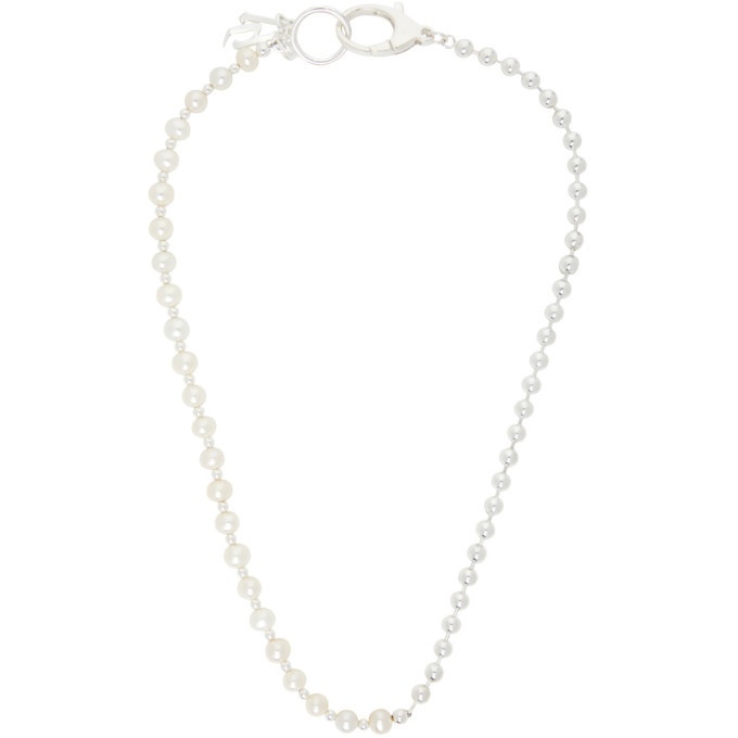 Photo: Hatton Labs Silver and Pearl 50/50 Chain Necklace
