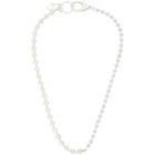 Hatton Labs Silver and Pearl 50/50 Chain Necklace