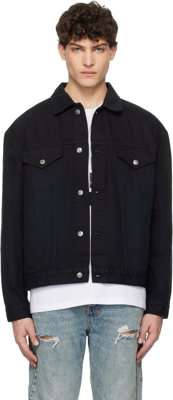 Photo: Ksubi Black Oh G Replica Eagle Denim Jacket