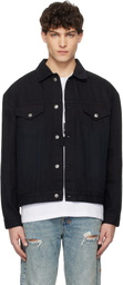 Ksubi Black Oh G Replica Eagle Denim Jacket