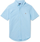 Polo Ralph Lauren - Slim-Fit Button-Down Collar Garment-Dyed Cotton-Oxford Shirt - Blue