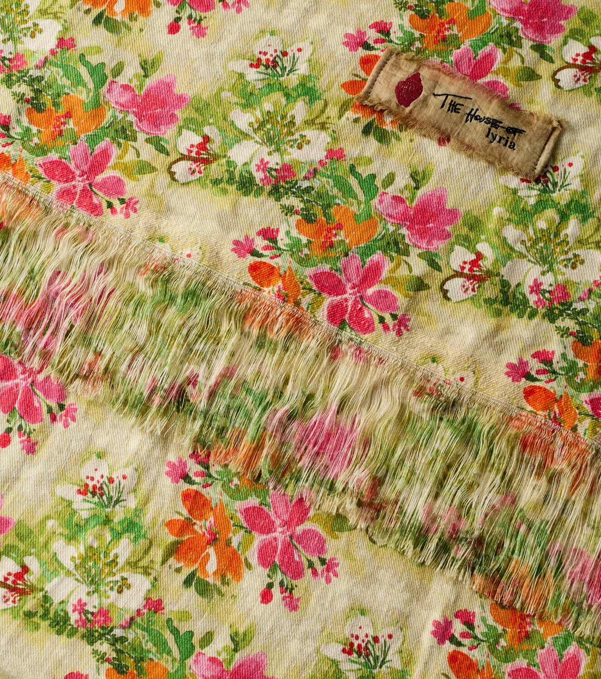The House of Lyria Tormento floral linen tablecloth